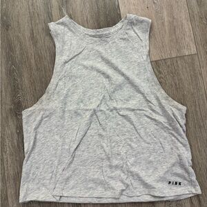 PINK Victoria's Secret Light Gray Muscle Tee